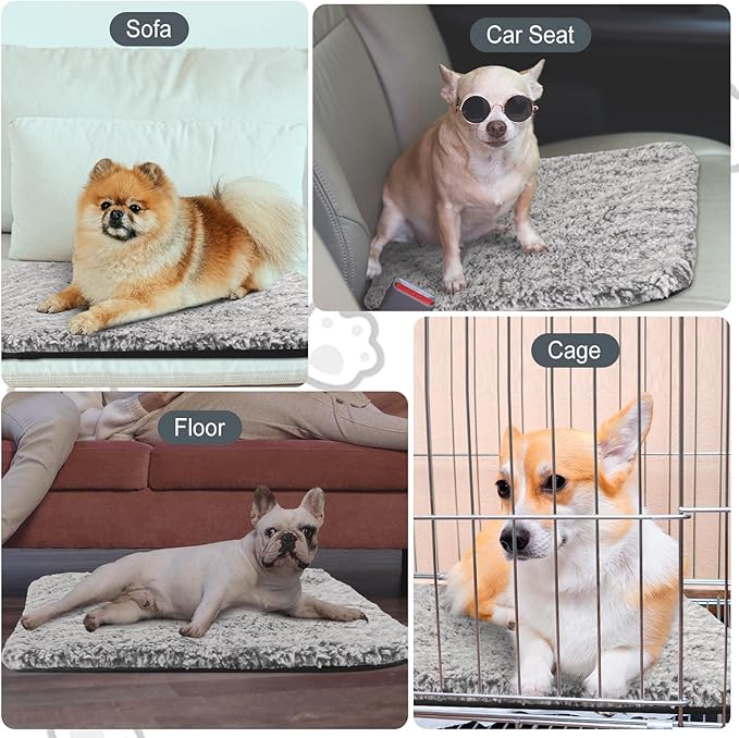 4 Pack Self Warming Cat Bed Indoor Self Heating Dog Cat Pad Washable 16 x 20 Inch Thermal Pet Kennel Pad Crate Bed Mat Reflect Body Heat for Outdoor(22 x 35 Inch)