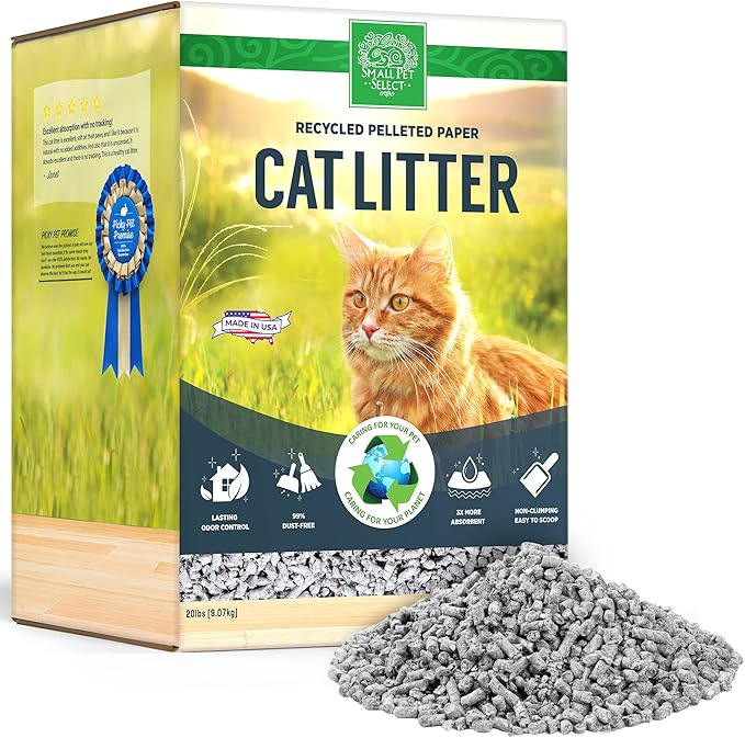 Small Pet Select-Recycled Pelleted Paper Cat Litter, 20lb