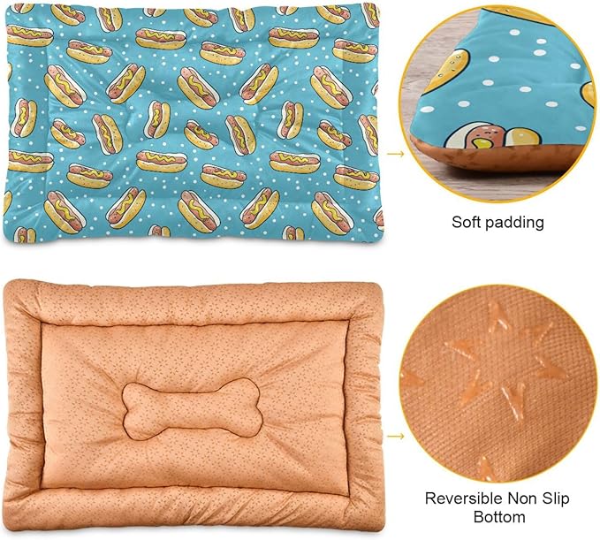 Pet Bed Hot Dog Dog Bed Mat Absorbing Non Slip Pad Pet Sleeping Mat for Small, Medium, and Large Dogs Puppy Cat 36 in x 24 in