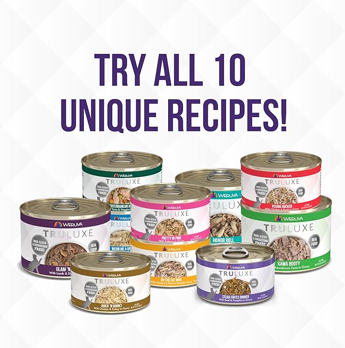 Weruva Truluxe Cat Food, Variety Pack, Truturf, Wet Cat Food, 3Oz Cans (Pack of 24)