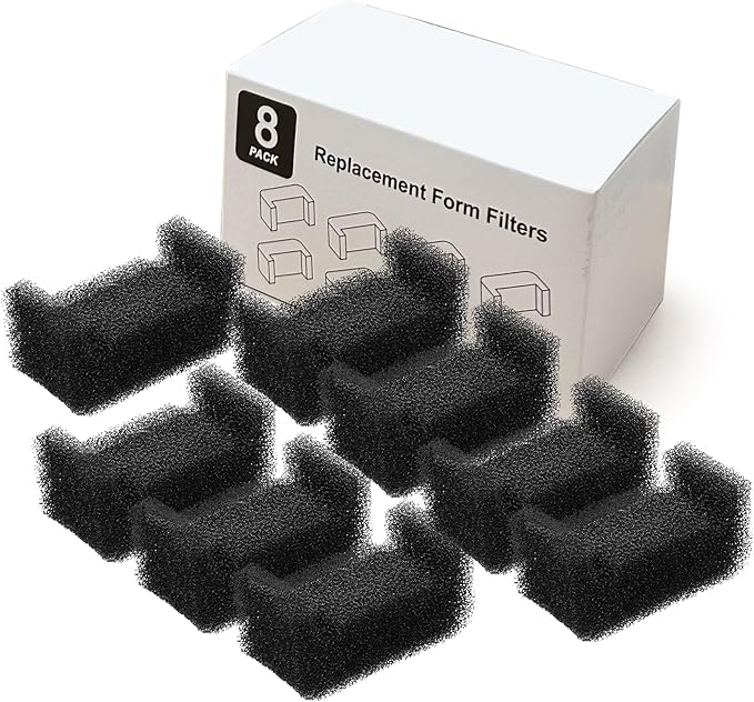 Cat Water Fountain Foam Filter, 8 Packs Cat Fountain Sponge Filter Replacement Filter for Pet Water Fountain Automatic Drinking Water Dispenser(U Sponge 8 Pack)