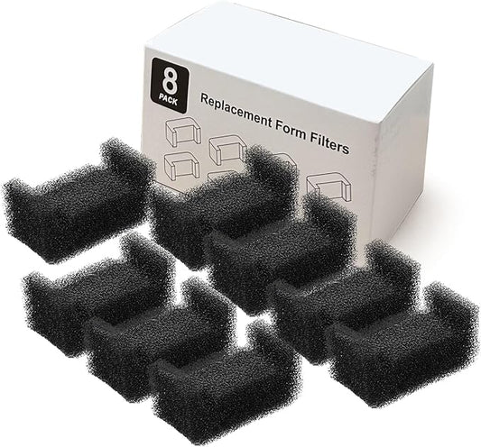 Cat Water Fountain Foam Filter, 8 Packs Cat Fountain Sponge Filter Replacement Filter for Pet Water Fountain Automatic Drinking Water Dispenser(U Sponge 8 Pack)