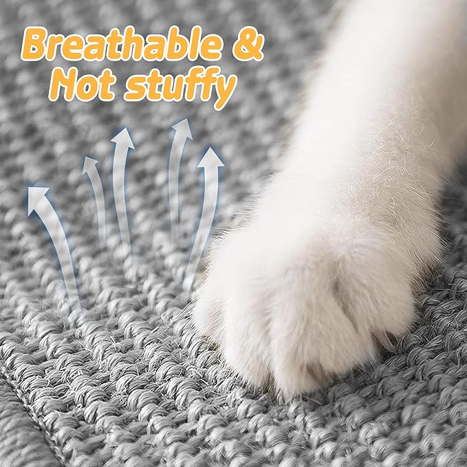 2Pcs Bunny Bed, Sisal Rabbit Scratching Pad,Natural Cat Resting Mats for Cages,Guinea Pig Bed Mat,Forage Grass Mat,Teeth Care Rabbit Mats (15.7x11.8 in)