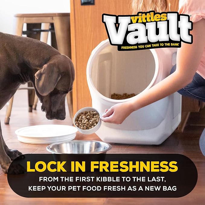 Gamma2 Vittles Vault Stackable Dog Food Storage Container with Sealing Lid, Up to 60 lbs Dry Pet Food Storage Container, USA-Made - [14.5" L x 19" H]