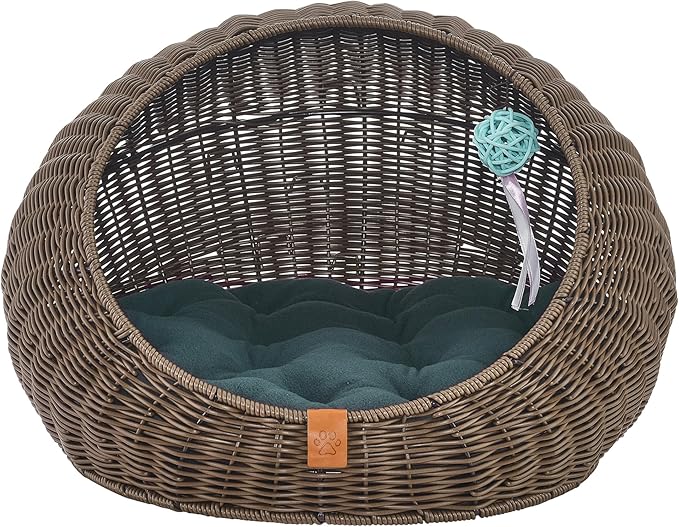 Sam's Pets Nala 20'' Dog Cat Bed in Brown Oak