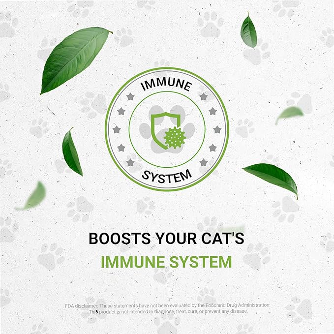 Lion's Immune Boost | Natural Herbal Dietary Supplement | Immune Support in Cats | Alcohol-Free Extract, Elder Flowers, Calendula, Dandelion Root, Lemon Balm, Fennel 2 oz