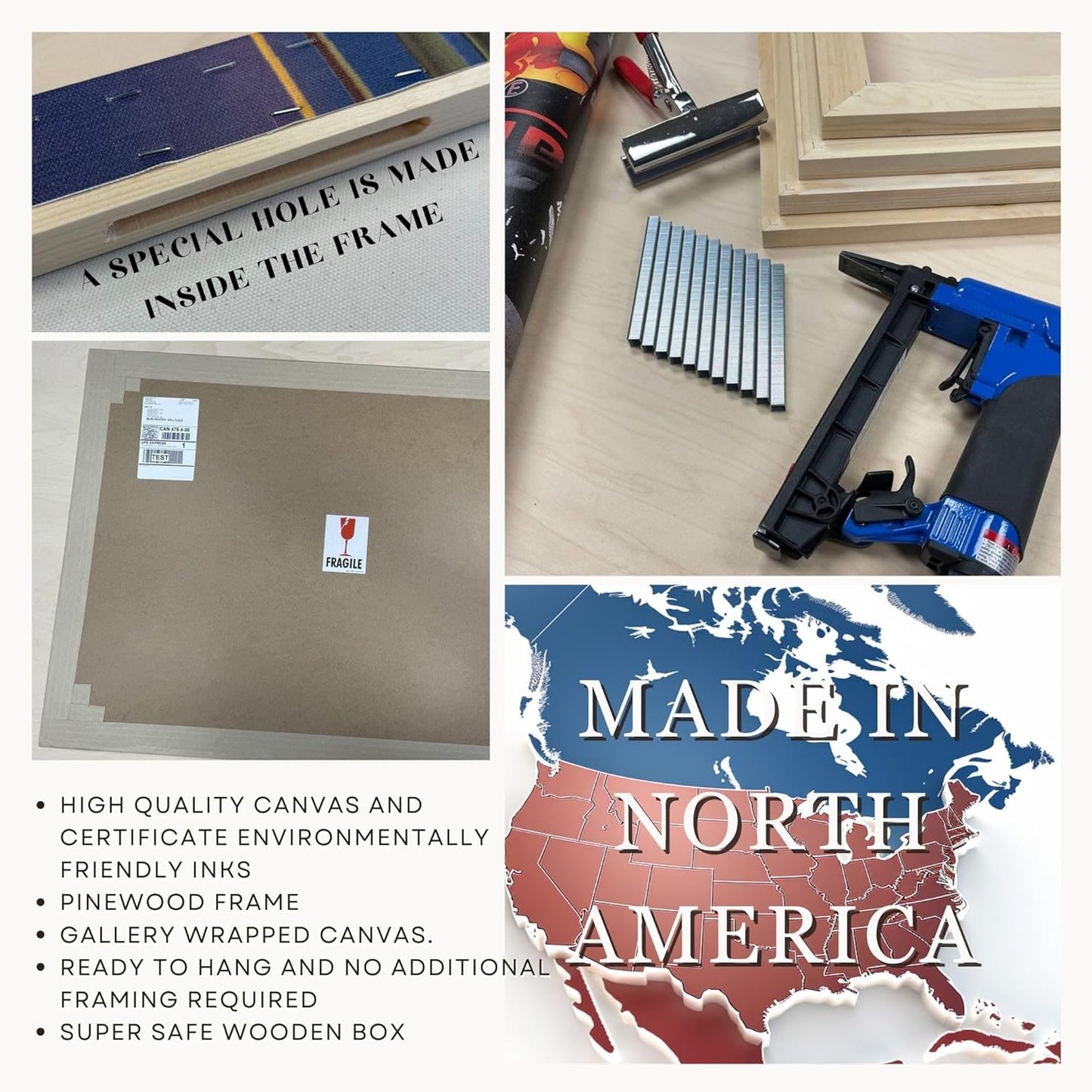 Nature Wall Art Prints - Ocean Forest Mountain Lake Canvas Landscapes - Small to Extra Large Living Room Bedroom Kitchen Bathroom Décor (Trees and Sky, 35L" x 53W")