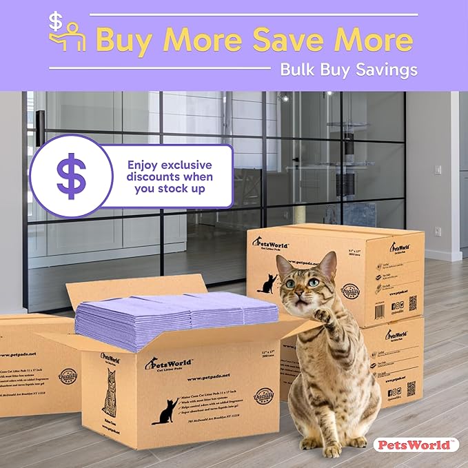 PETSWORLD Cat Pad Refills for Tidy Cats Breeze Litter System (1200 Pads)