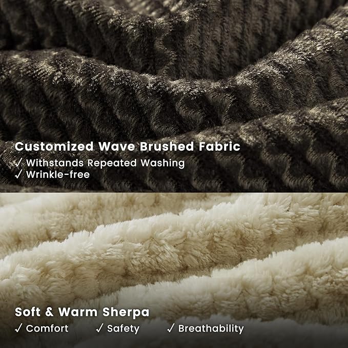 Miguel Removable Washable Dog Bed for Medium Dog Easy Clean - Rectangle Pet Bed for Large Cats with Zipper Cover Bolster Cuddle Puppy Bed with Supportive Side Wall Slip-Resistant Bottom, Brown 35 Inch