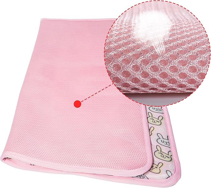 NACOCO Pet Cooling Mat Cat Dog Cushion Pad Summer Cool Down Comfortable Soft for Pets and Adults (M, Pink)