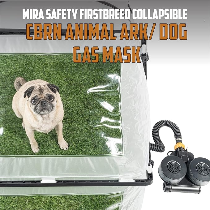 MIRA Safety FirstBreed Collapsible CBRN Animal Ark Dog Gas Mask | Military-Grade Enclosure and Protection for Dogs & Cats (Standard Kit (No MB-90 PAPR or Filters))