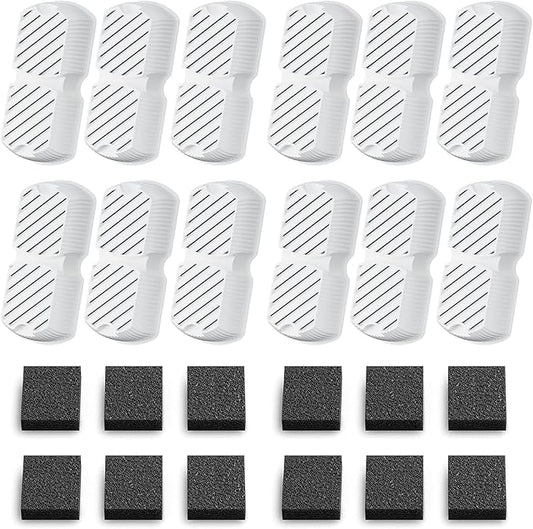 Pet Water Fountain Filters: 24 Dog Water Fountain Filters Replacement - Dog Fountain Filters - Including 12 Filters + 12 Sponges - Suitable for GROOKPET Pet Water Fountain