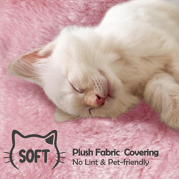 Topeakmart 57 inches Multi-Level Cat Tree Cat Condo with Scratching Posts Kittens Activity Tower Pet Play House Furniture, Pink