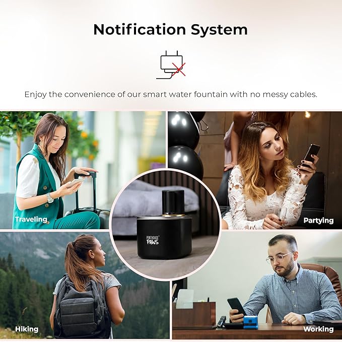 Smart Wireless Cat Water Fountain, 3.5L/118oz Automatic Pet Water Dispenser with App Control, Ultra Quiet, UV Sterilization & Filtered Flow for Cats & Dogs