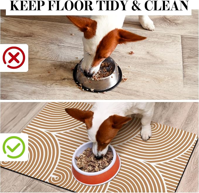 Dog Food Mats for Floors, Absorbent Dog Bowl Mat for Food and Water Dispenser Mat, Quick Dry Cat Food Mat Pet Supplies