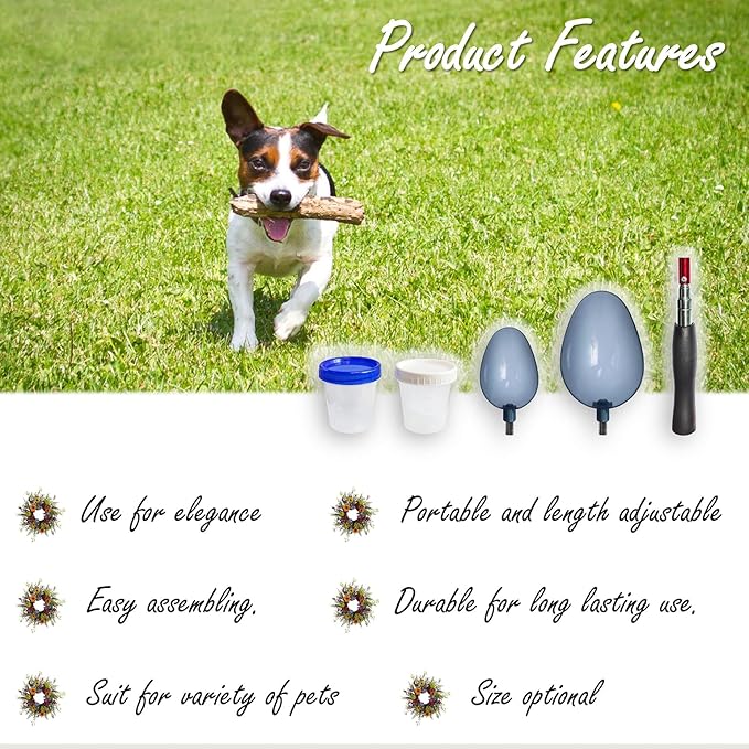 QMARK Telescopic Urine Collector, Reusable Dog Urine Sample Catcher, Cat Pee Stick for Veterinary Supplies. with 2 Spoons and 2 Collection Cups