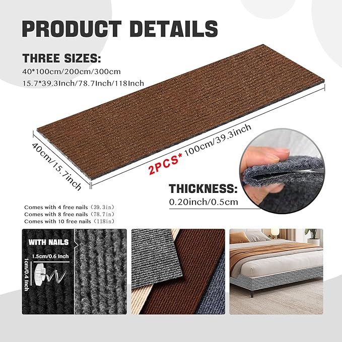 Cat Scratch Couch Furniture Protector, Adhesive Cat Scratch Pad Deterrent for Furniture, DIY Climbing Cat Scratcher Couch Protector from Cat Claws Scratching for Indoor (Brown,78.7x15.8In)