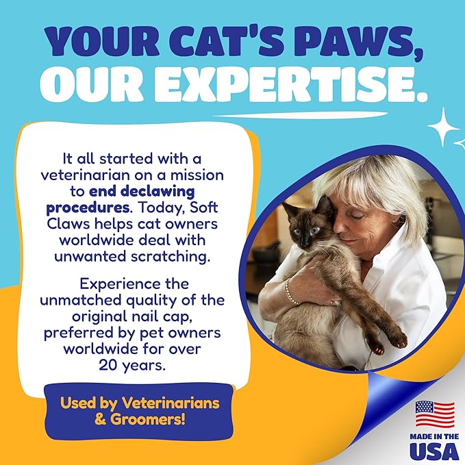 Soft Claws Cat Nail Caps for Small Cats – (40 Caps, Green & Red) - Made in USA - Veterinarian-Developed | Protects Furniture & Skin - Easy to Apply, Long-Lasting Anti-Scratch Soft Cat Claw Covers