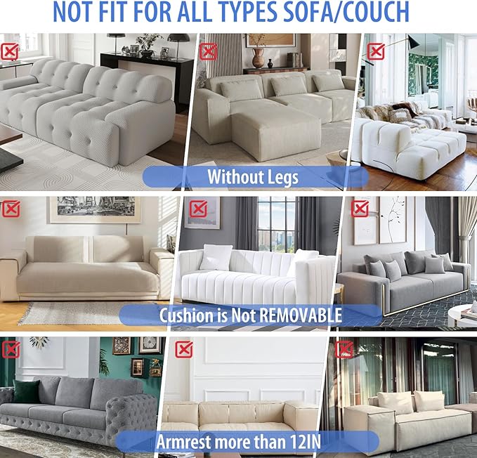 Cat Scratch Couch Protector with Natural Sisal for Protecting Couch Sofa Chair Furniture19.7’’H*23.6’’W(Smoke Gray,Left Hand)