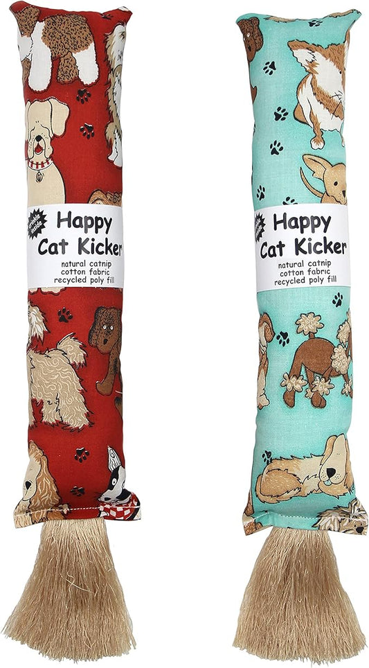 2 Pack Interactive Catnip Cat Kicker with Tassel, Bite Resistant Chew Toy, Crinkle Kicker, Accessories for Indoor Cat