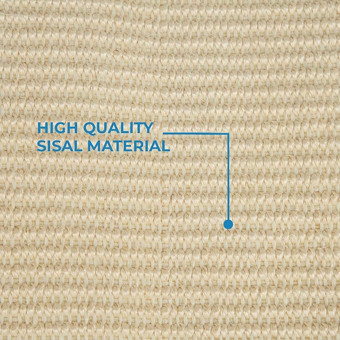 Best Pet Supplies Cat Scratchers for Indoor Cats - Interactive Hanging Log & Mat, Supports Natural Behaviors, Heavy Duty, Cream