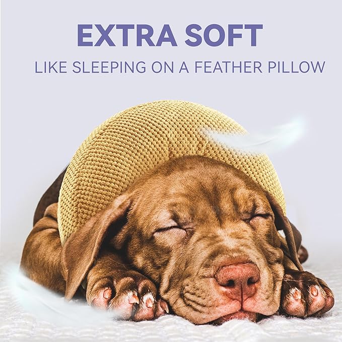 Inflatable Dog Cone Collar - Dog Neck Donut Cone Collar Alternative After Surgery - Soft Cone for Large Medium Small Dogs Cats - Alternative Recovery E Collar (Yello, XL)