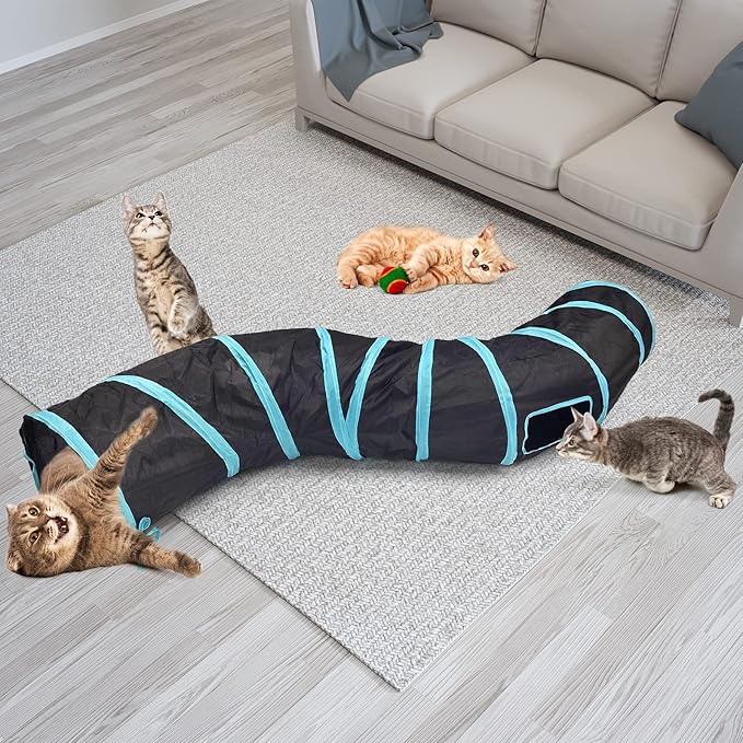 Bemodst Collapsible Cat Tunnels - 2/3/4/5 Way Interactive Maze for Kittens, Rabbits, Ferrets