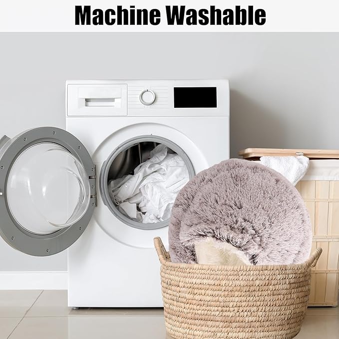 HYQ Small Dog Bed, Cat Beds for Indoor Cats Washable, Cozy Cat Cave Bed, Non-Slip Cat Beds, Calming Dog Bed with Hooded Cover, Dog Bed with Cover for Small Medium Pets (Coffee, 24×24 Inch)