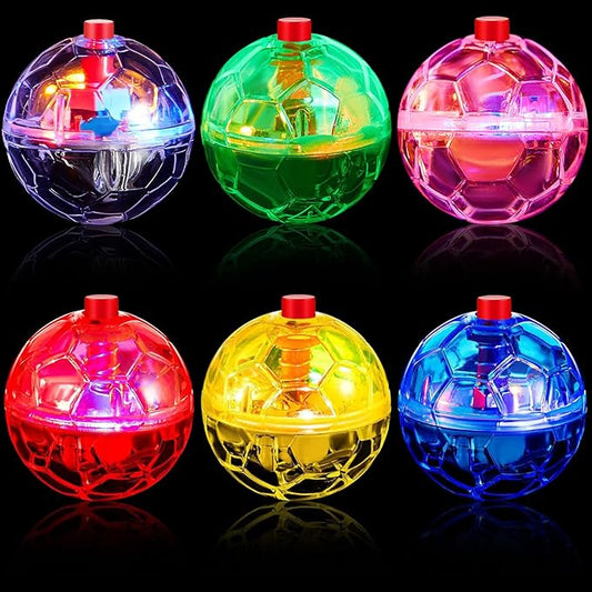 Sratte 6 Pieces Ghost Hunting Cat Ball Activated Cat Toy Motion LED Light Pet Balls Motion Dog Interactive Pet Toys Glowing Mini Running Exercise Supplies for Animals Activity (Bright Color)