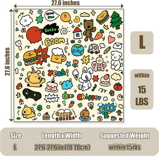 27.6" Cat Grooming Wrap Cat Wrap for Cutting Nails Cat Restraint for Nail Clipping Cat Swaddle Wrap Cat Burrito Wrap L(Within 15lbs) Anti-Scratch Anti-Escape Multifunctional Pet Tool