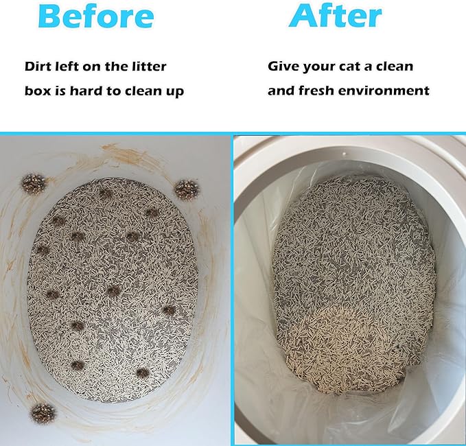 30 Pack Litter Box Liners Fit for IRIS Top Entry Cat Litter Box - Durable Thickened and Scratch-Resistant, Liners for Most Top Entry Litter Pan Models