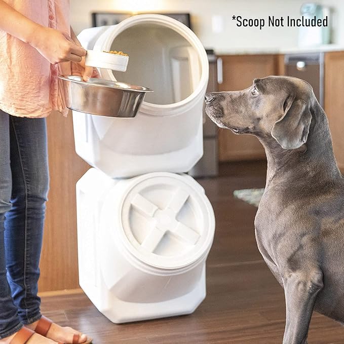 Gamma2 Vittles Vault Stackable Dog Food Storage Container with Sealing Lid, Up to 60 lbs Dry Pet Food Storage Container, USA-Made - [14.5" L x 19" H]