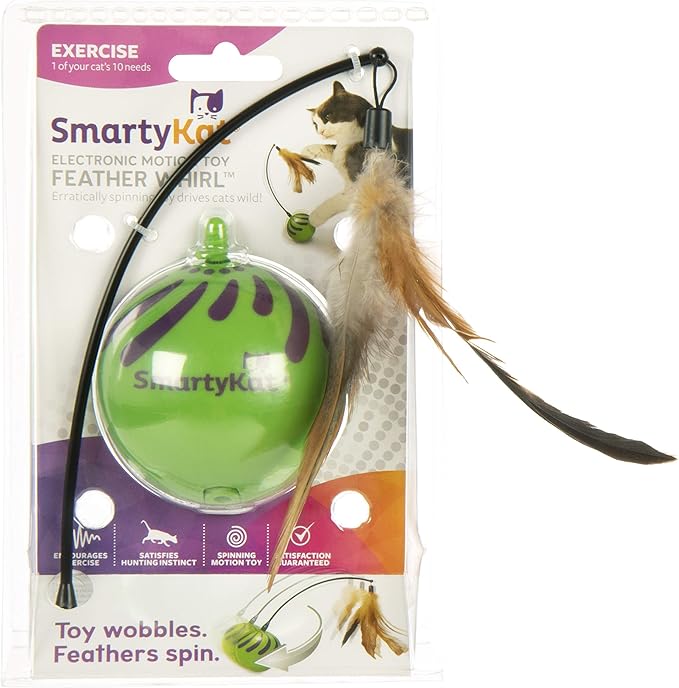 SmartyKat Electronic Motion/Moving Toys for Cats & Kittens, Battery Powered, Mimics Motion of Real Prey, Fun & Interactive Play - Multiple Styles