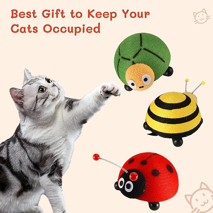 Cat Scratching Post Cute Scratching Board Install-Free Sisal Ball