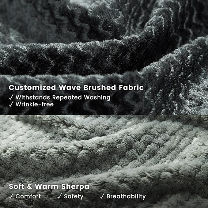 Miguel Removable Washable Dog Bed for Medium Dog - Rectangle Pet Bed for Large Cats with Zipper Cover Bolster Cuddle Puppy Bed with Supportive Side Wall Slip-Resistant Bottom, Dark Gray 35 Inch