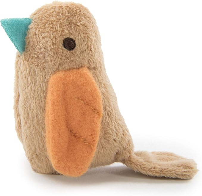 SmartyKat Chickadee Chirp Electronic Sound Cat Toy, Contains Catnip, Battery Powered - Light Brown, One Size