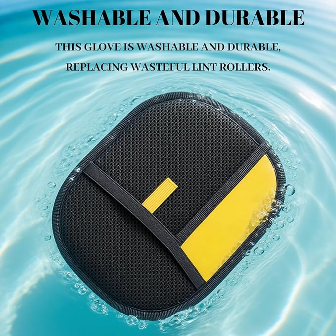 Pet Hair Removal Gloves, Pet Grooming Gloves, Electrostatic Pet Hair Remover Glove for Cats & Dogs, Washable Reusable Pets Hair Remover Tool for Clothing, Furniture, Couch, Car Seat, Curtain (2)