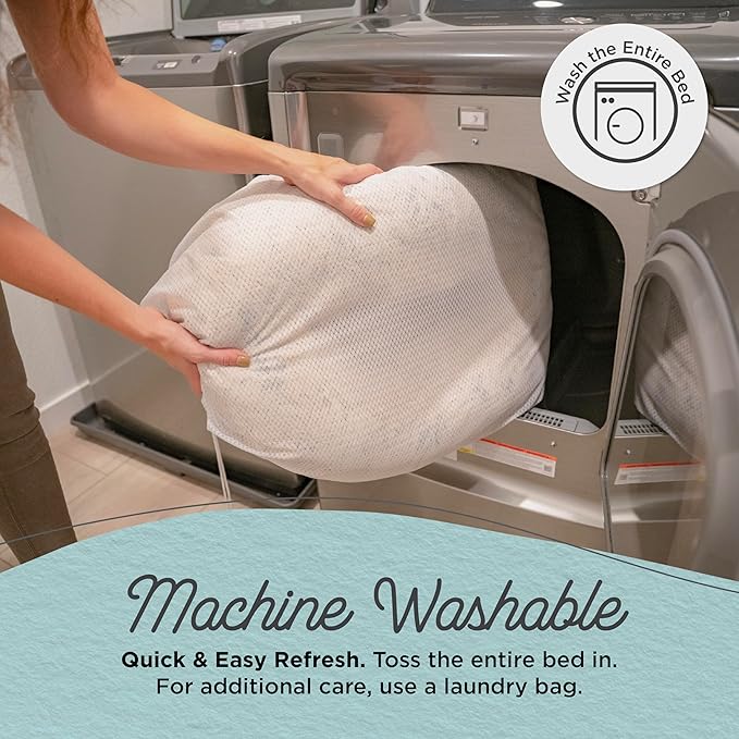 Best Friends by Sheri Original Calming Donut Dog and Cat Bed, Lux Faux Fur, Gray, XS (18in x 18in) - Anxiety Relief for Pets Up to 10 lbs