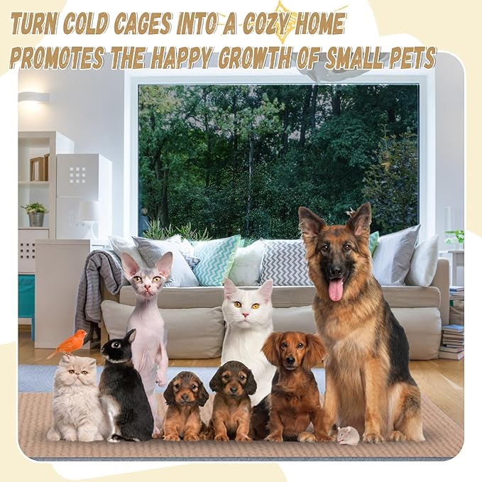 Rabbit Scratching Pad, 6.56 ft Self Adhesive Bunny Mat, Cuttable Rabbit Bedding Rug, Bunny Cage Accessories (6.56 ft)