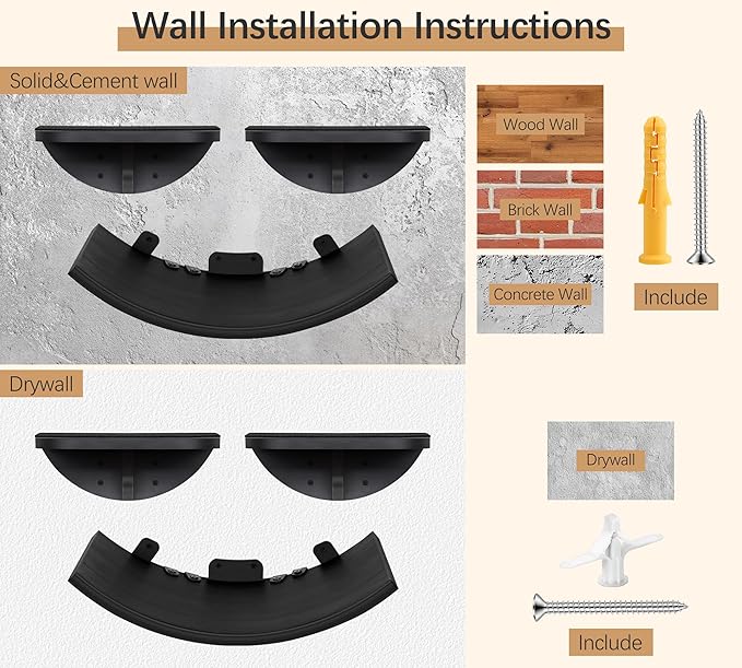 Cat Wall Shelves for Large Cats Set, Grey Curved Wall Sisal Bed and 2 Floating Wall Sisal Steps, Wall Mounted Climbing Shelves for Sleeping, Playing, and Lounging