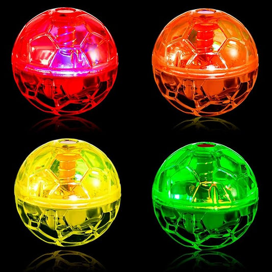 Frienda 4 Pieces Ghost Hunting Cat Ball Motion Light up Cat Balls LED Motion Activated Pet Ball Motion Light up Interactive Toys Pet Glowing Mini Running Exercise Ball Toys(Classic Color)