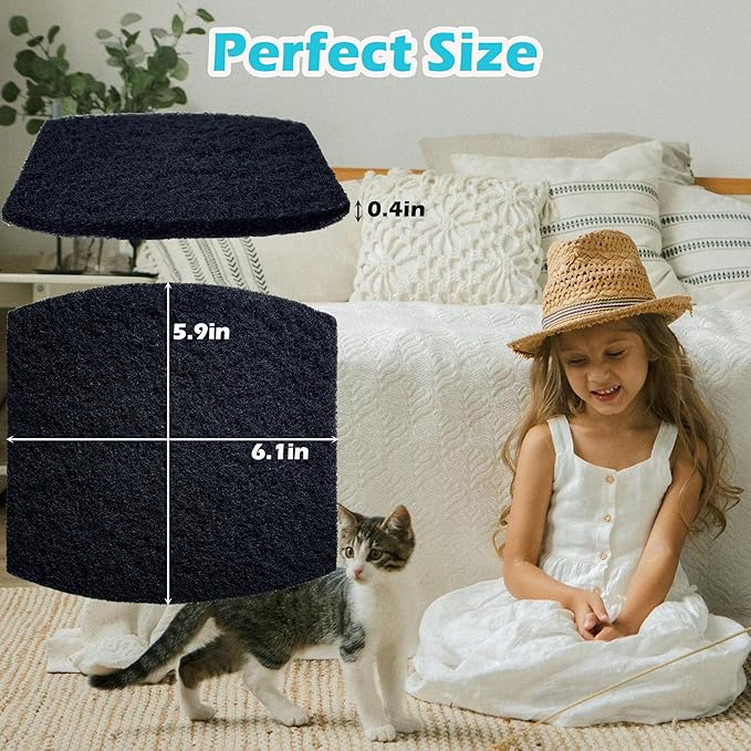 Cat Litter Box Replacement Filters for Petmate Booda Clean Step Cat Litter Box, Activated Charcoal Filters Replacement to Absorb Odors and Litter Box Deodorizer for Keep Home Fresh (12 Pack)