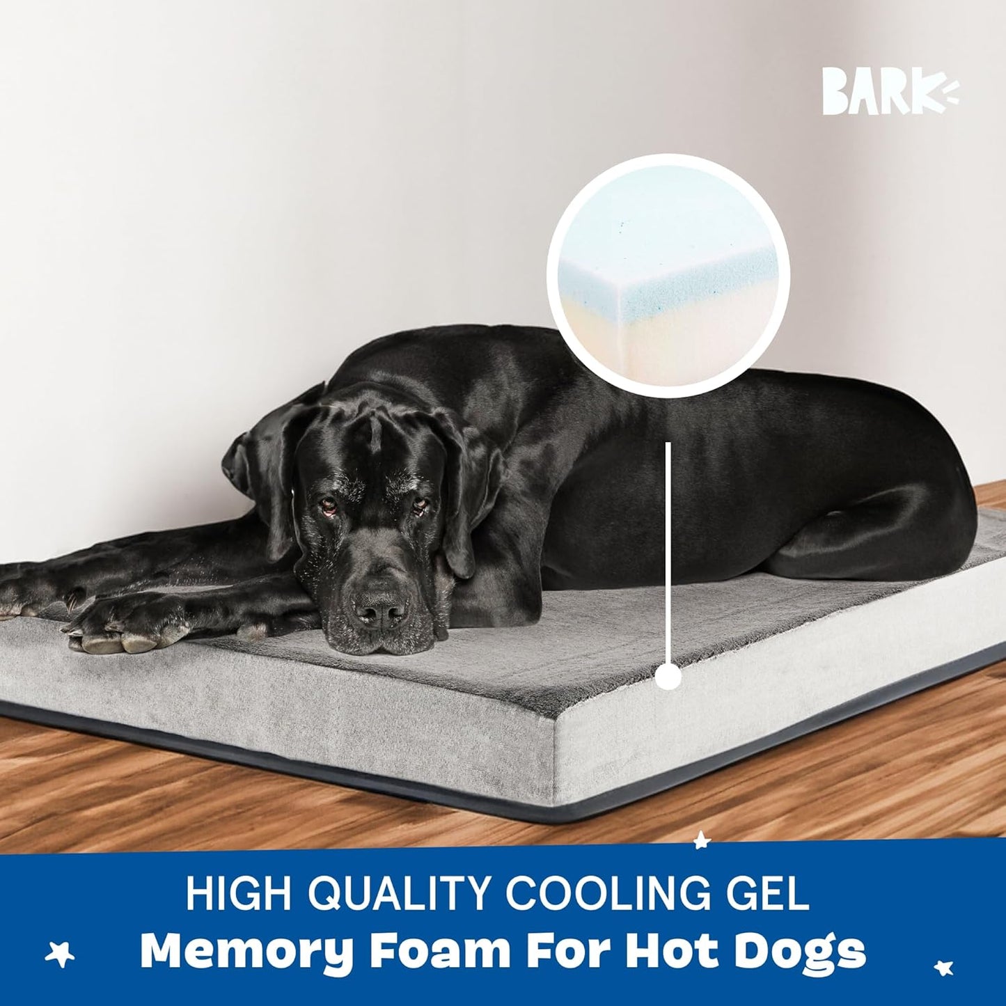 Barkbox Orthopedic Dog Bed with Memory Foam, Premium Comfort for Dogs and Puppies, Dog Bed for Joint Relief and Restful Sleep, Durable and Easy to Clean - Grey, XXL