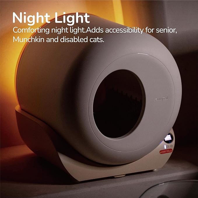 Self Cleaning Litter Box with APP - Automatic Cat Litter Box for All Your Cats, Odor Control, Spacious Interior and Large Wastes Bin Capacity,Includes 40 Litter Bags