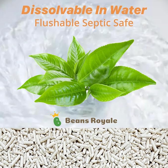 2pcs Pack (6L x 2) Tofu Cat Litter, Clumping Kitty Litter, Flushable,Pea Fiber,Dust Free, Odor Control, Low Tracking, Lightweight (Activated Carbon)