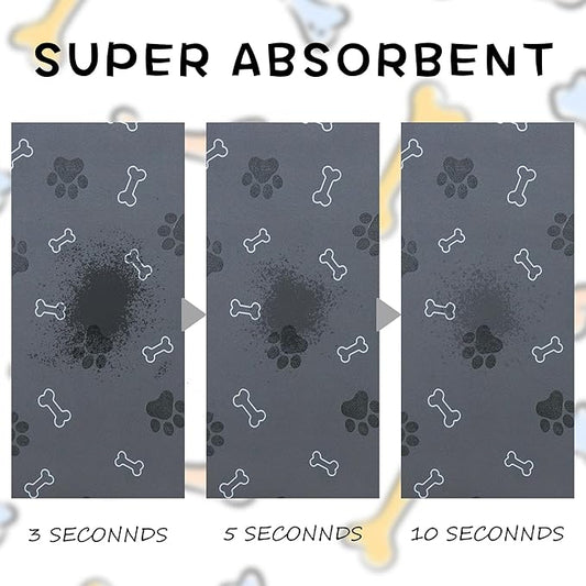 Pet Cat Dog Food Mat Non Slip Mat for Dog Water Bowl Mat Quick Dry Absorbent Cat Feeding Mat, 24 * 16.9 in, Dark Grey