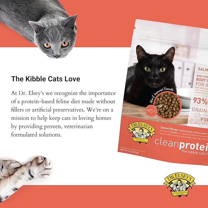 Dr. Elsey's Cleanprotein Salmon Formula Dry Cat Food, 6.6 Lb