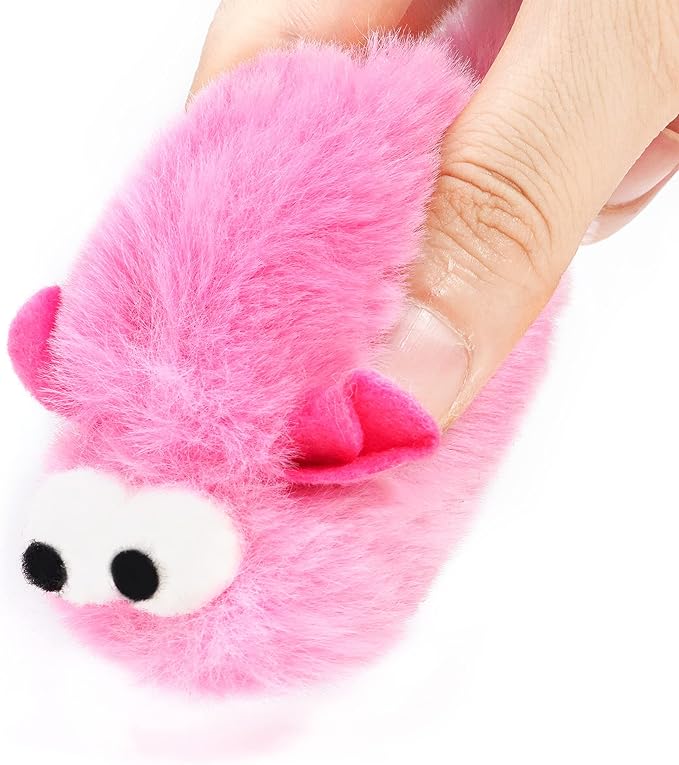 CHIWAVA 4 Packs 15 Inch Long Soft Plush Cat Toys Mice with Bell Rustle Sound Small Mouse Activity Interactive Toy