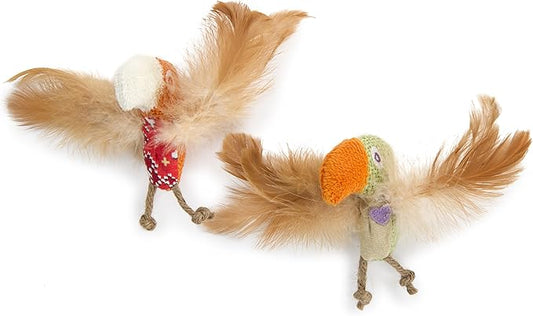 Petlinks (2 Count) HappyNip Love Birds Cat Toys, Contains Silvervine & Catnip - Multi Color, 2 Count