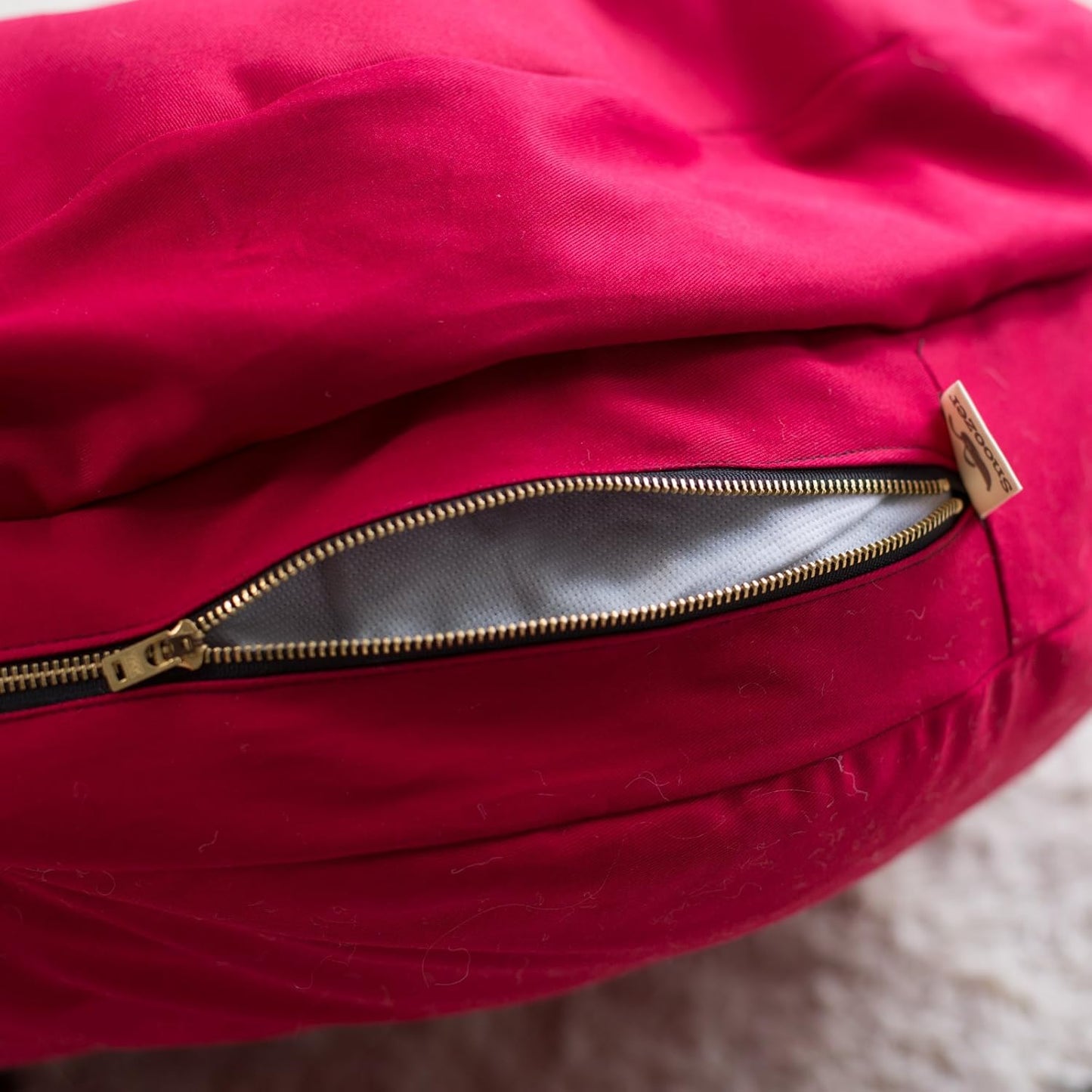 Snoozer Cozy Cave Dog Bed - Indoor Dog Bed with Cover Cave, Covered Calming Burrow for Medium & Large Sized Pets with Blanket Attached, Enclosed, Washable - XL, Navy